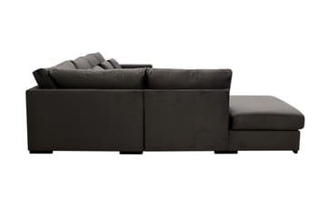 Grande 5-sits Soffa med Schäslong Vänster - Mörkgrå Sammet - Möbler - Soffa - Divansoffor & schäslongsoffa