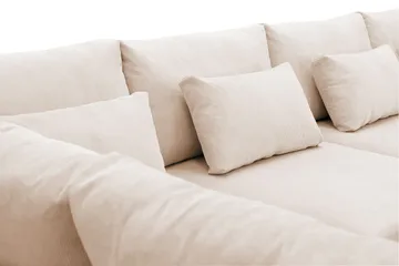 Grande 5-sits U-Soffa med Divan Höger - Beige Manchester - Möbler - Soffa - U-soffa