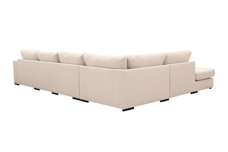 Grande 5-sits U-Soffa med Divan Höger - Beige Tyg - Möbler - Soffa - U-soffa
