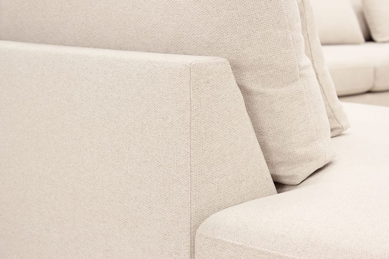 Grande 5-sits U-Soffa med Divan Höger - Beige Tyg - Möbler - Soffa - U-soffa