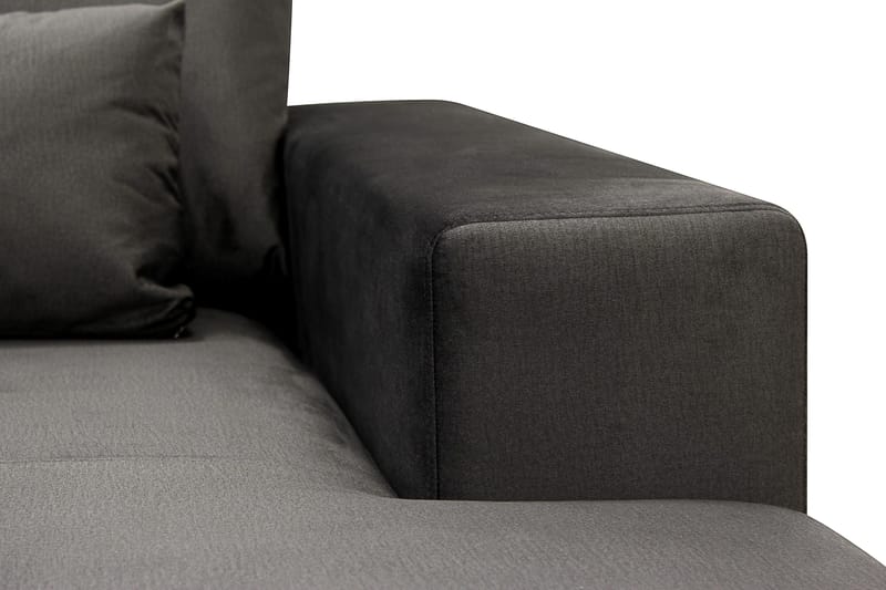 Grande 5-sits U-Soffa med Divan Höger - Mörkgrå Sammet - Möbler - Soffa - U-soffa