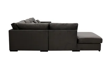 Grande 5-sits U-Soffa med Divan Höger - Mörkgrå Sammet - Möbler - Soffa - U-soffa