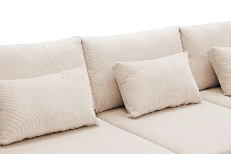 Grande 5-sits U-Soffa med Divan Vänster - Beige Manchester - Möbler - Soffa - U-soffa
