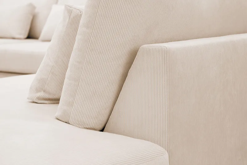 Grande 5-sits U-Soffa med Divan Vänster - Beige Manchester - Möbler - Soffa - U-soffa
