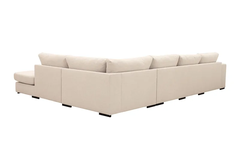 Grande 5-sits U-Soffa med Divan Vänster - Beige Tyg - Möbler - Soffa - U-soffa