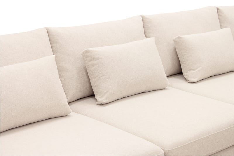 Grande 5-sits U-Soffa med Divan Vänster - Beige Tyg - Möbler - Soffa - U-soffa