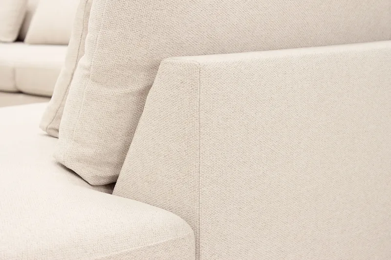Grande 5-sits U-Soffa med Divan Vänster - Beige Tyg - Möbler - Soffa - U-soffa