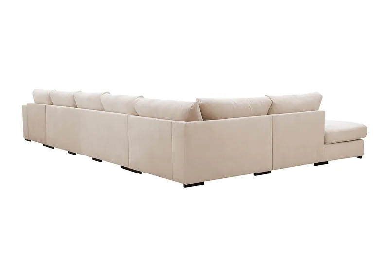 Grande 6-sits U-Soffa med Divan Höger - Beige Manchester - Möbler - Soffa - U-soffa