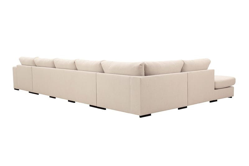 Grande 6-sits U-Soffa med Divan Höger - Beige Tyg - Möbler - Soffa - U-soffa