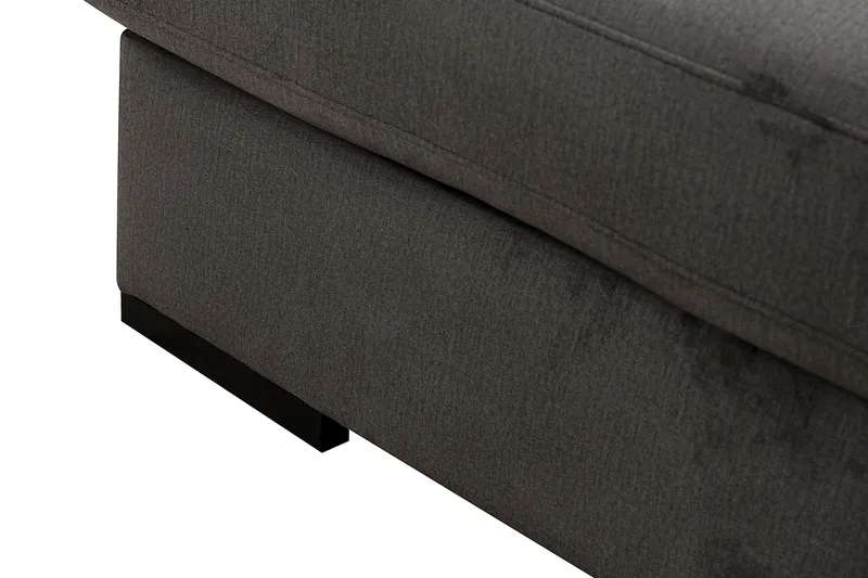 Grande 6-sits U-Soffa med Divan Vänster - Mörkgrå Sammet - Möbler - Soffa - U-soffa