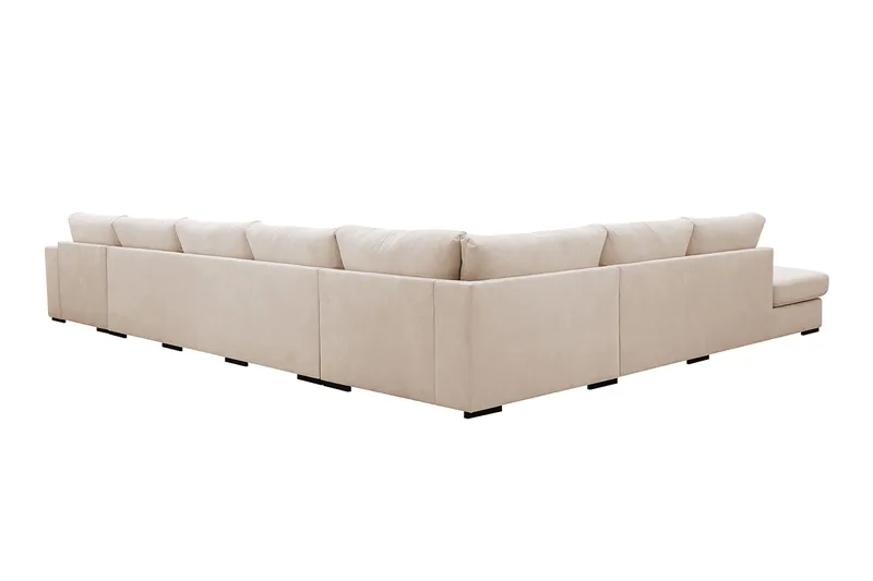 Grande Stor 7-sits U-Soffa med Divan Höger - Beige Manchester - Möbler - Soffa - Modulsoffor - Komplett modulsoffa