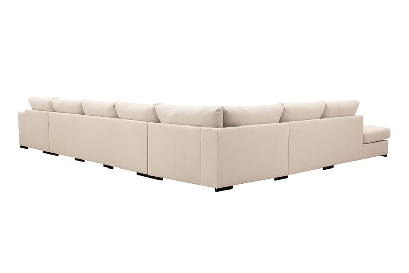 Grande Stor 7-sits U-Soffa med Divan Höger - Beige Tyg - Möbler - Soffa - Modulsoffor - Komplett modulsoffa