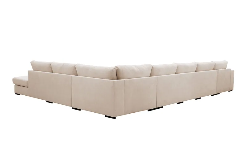Grande Stor 7-sits U-Soffa med Divan Vänster - Beige Manchester - Möbler - Soffa - Modulsoffor - Komplett modulsoffa