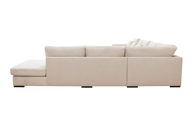 Grande Stor 7-sits U-Soffa med Divan Vänster - Beige Manchester - Möbler - Soffa - Modulsoffor - Komplett modulsoffa