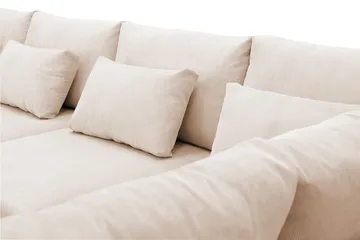 Grande Stor 7-sits U-Soffa med Divan Vänster - Beige Manchester - Möbler - Soffa - Modulsoffor - Komplett modulsoffa