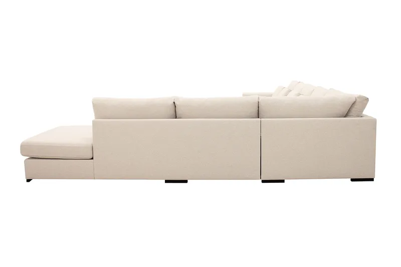 Grande Stor 7-sits U-Soffa med Divan Vänster - Beige Tyg - Möbler - Soffa - Modulsoffor - Komplett modulsoffa