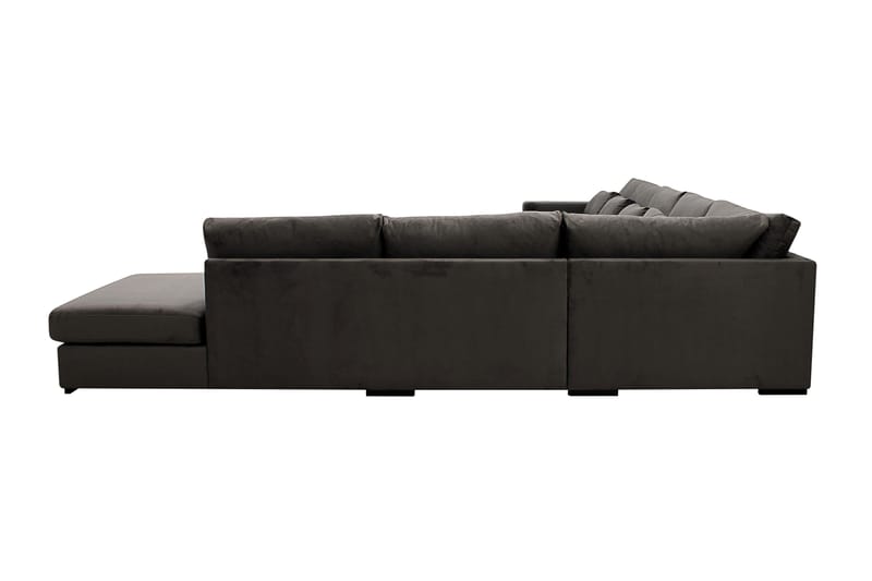 Grande Stor 7-sits U-Soffa med Divan Vänster - Mörkgrå Sammet - Möbler - Soffa - U-soffa