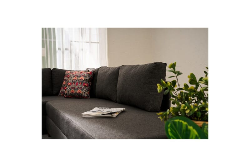 Hörnbäddsoffa Iroulport Höger Antracit - Antracit - Möbler - Soffa - Bäddsoffa