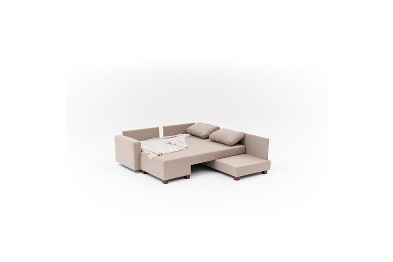 Hörnbäddsoffa Iroulport Höger Beige - Beige - Möbler - Soffa - Bäddsoffa