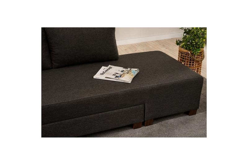 Hörnbäddsoffa Iroulport Vänster Antracit - Antracit - Möbler - Soffa - Bäddsoffa