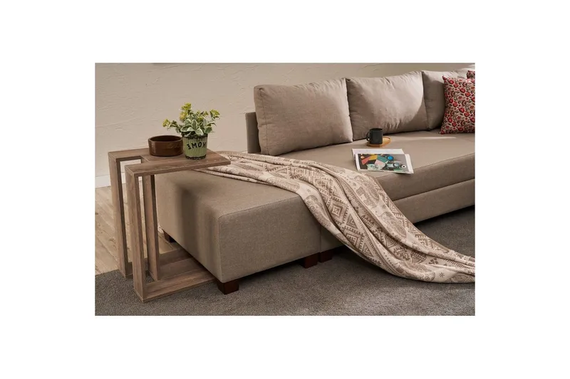 Hörnbäddsoffa Iroulport Vänster Beige - Beige - Möbler - Soffa - Bäddsoffa