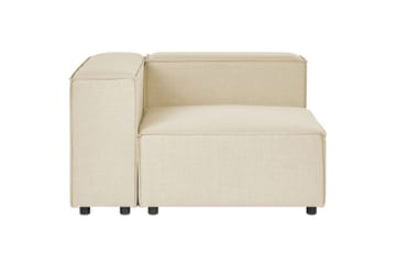 Hörnsektion Aprica Beige, svart, Linne - Beige - Möbler - Soffa - Modulsoffor - Hörnmodul