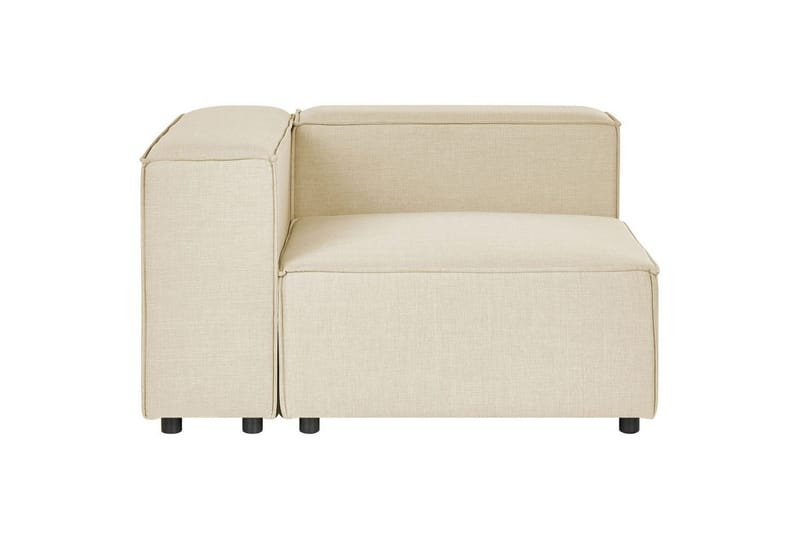 Hörnsektion Aprica Beige, svart, Linne - Beige - Möbler - Soffa - Modulsoffor - Hörnmodul