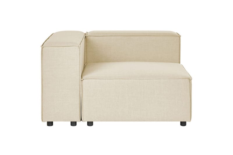 Hörnsektion Aprica Beige, svart, Linne - Beige - Möbler - Soffa - Soffgrupp