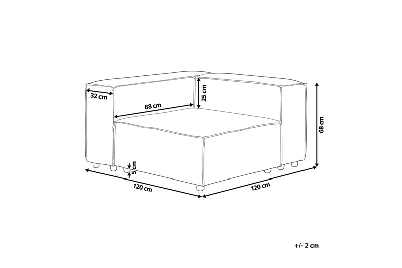Hörnsektion Aprica Beige, svart, Linne - Beige - Möbler - Soffa - Soffgrupp
