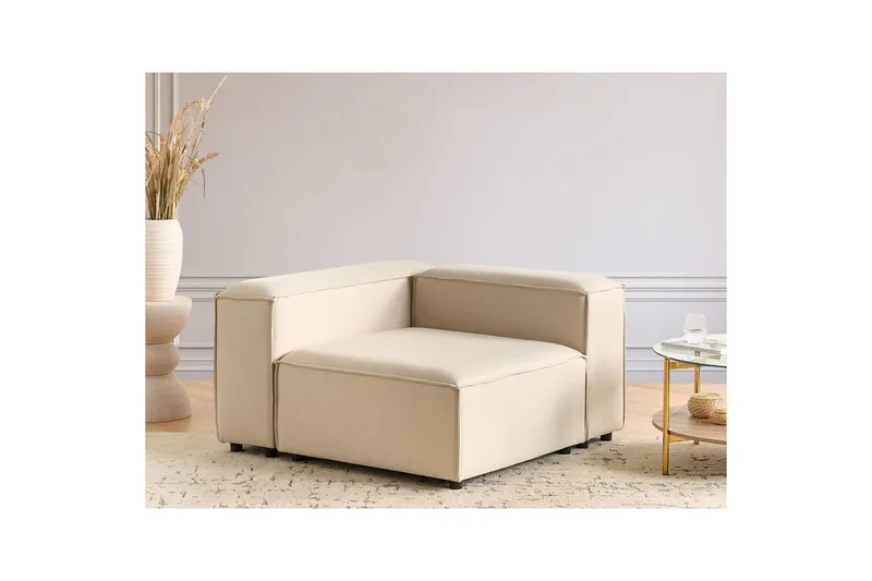Hörnsektion Ardal Beige, svart, Högervänd - Beige, svart, Högervänd - Möbler - Soffa - Soffgrupp