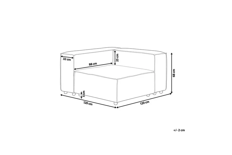 Hörnsektion Ardal Beige, svart, Högervänd - Beige, svart, Högervänd - Möbler - Soffa - Soffgrupp