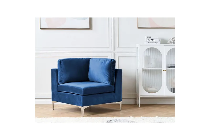 Hörnsektion Evja Blå - Blå - Möbler - Soffa - Modulsoffor - Hörnmodul