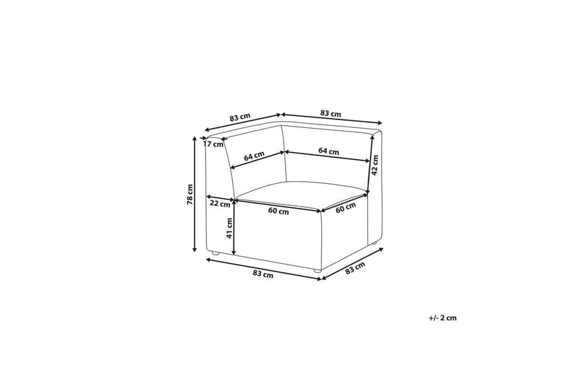 Hörnsektion Lemvig Taupe - Taupe - Möbler - Soffa - Modulsoffor - Hörnmodul