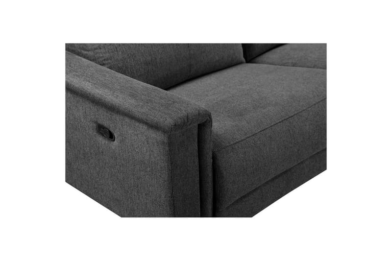 Hörnsoffa 3-sits Lund Antracit, Belfast tyg, Höger manuell vilstol - Antracit, Belfast tyg, Höger manuell vilstol - Möbler - Soffa - Biosoffa & reclinersoffa