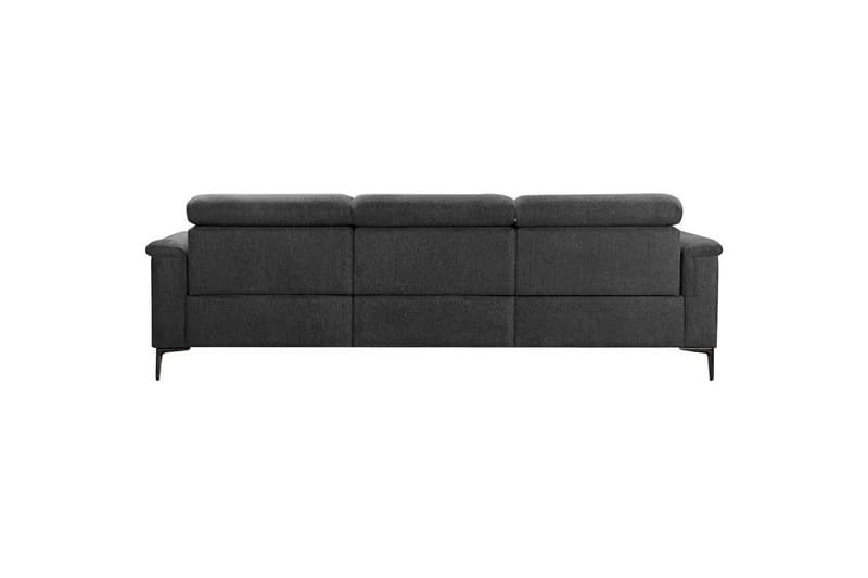 Hörnsoffa 3-sits Lund Antracit, Belfast tyg, Höger manuell vilstol - Antracit, Belfast tyg, Höger manuell vilstol - Möbler - Soffa - Biosoffa & reclinersoffa