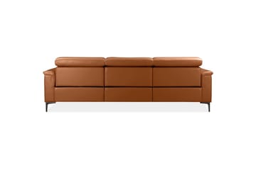 Hörnsoffa 3-sits Lund Cognac, Läder/PU, Vänster Elektrisk Fåtölj - Cognac, Läder/PU, Vänster Elektrisk Fåtölj - Möbler - Soffa - Skinnsoffor