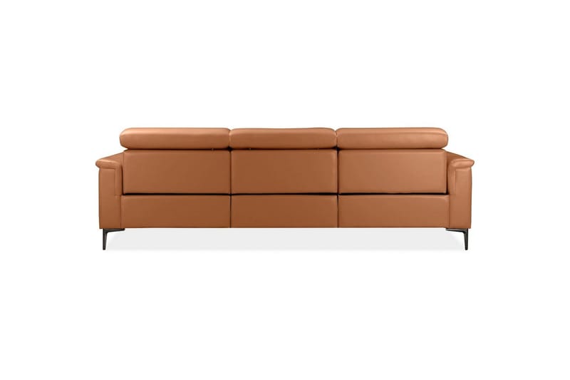 Hörnsoffa 3-sits Lund Cognac, PU, Höger elektrisk vilstol - Cognac, PU, Höger elektrisk vilstol - Möbler - Soffa - Skinnsoffor
