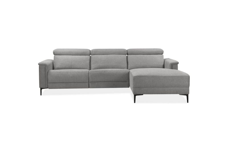 Hörnsoffa 3-sits Lund Ljusgrå, Belfast tyg, Höger elektrisk vilstol - Ljusgrå, Belfast tyg, Höger elektrisk vilstol - Möbler - Soffa - Biosoffa & reclinersoffa