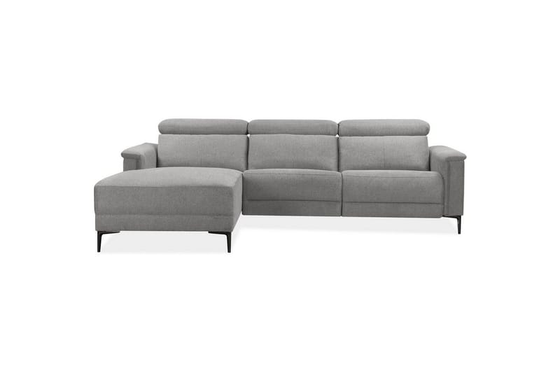 Hörnsoffa 3-sits Lund Ljusgrå, Belfast tyg, Vänster Manuell Fåtölj - Ljusgrå, Belfast tyg, Vänster Manuell Fåtölj - Möbler - Soffa - Biosoffa & reclinersoffa