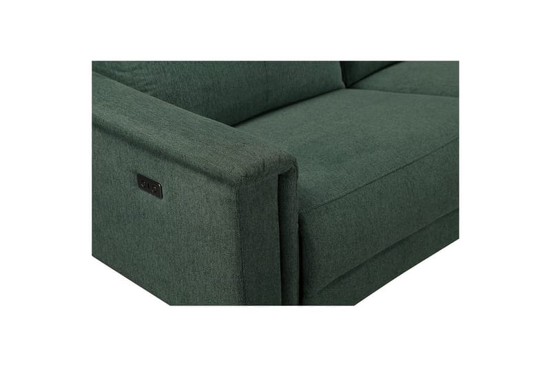 Hörnsoffa 3-sits Lund Mörkgrön, Belfast tyg, Höger elektrisk vilstol - Mörkgrön, Belfast tyg, Höger elektrisk vilstol - Möbler - Soffa - Biosoffa & reclinersoffa
