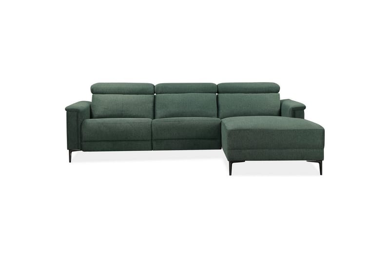 Hörnsoffa 3-sits Lund Mörkgrön, Belfast tyg, Höger manuell vilstol - Mörkgrön, Belfast tyg, Höger manuell vilstol - Möbler - Soffa - Biosoffa & reclinersoffa