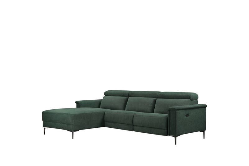 Hörnsoffa 3-sits Lund Mörkgrön, Belfast tyg, Vänster Manuell Fåtölj - Mörkgrön, Belfast tyg, Vänster Manuell Fåtölj - Möbler - Soffa - Biosoffa & reclinersoffa
