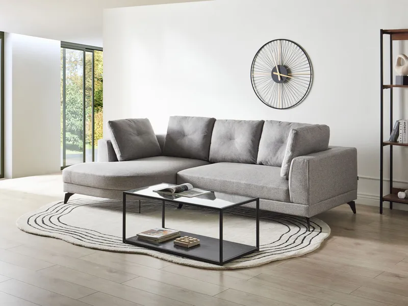 Hörnsoffa 3-sits Marum Högervänd - Grå - Möbler - Soffa - Divansoffor & schäslongsoffa