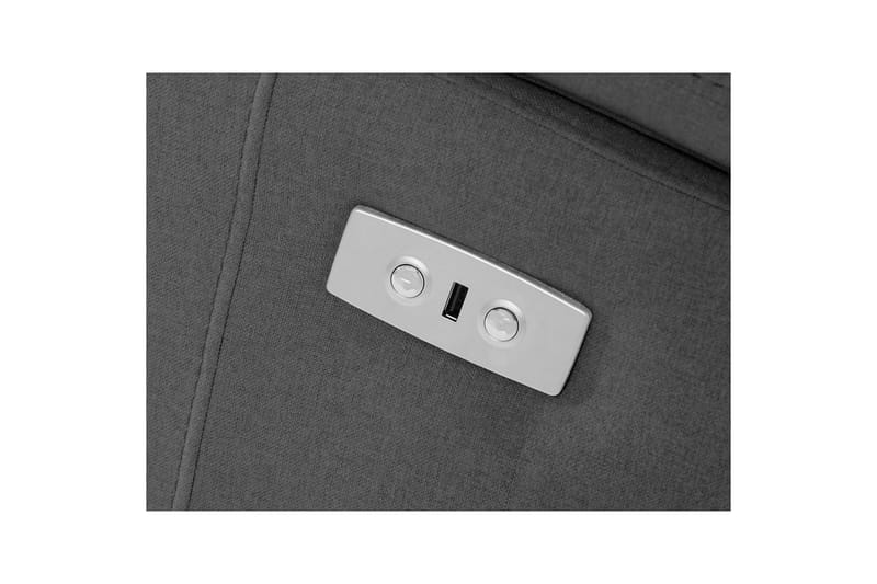 Hörnsoffa 3-sits Rayland Antracit, Sunday tyg, Vänster Elektrisk Fåtölj - Antracit, Sunday tyg, Vänster Elektrisk Fåtölj - Möbler - Soffa - Biosoffa & reclinersoffa