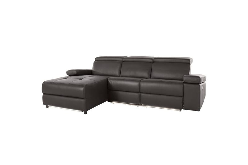 Hörnsoffa 3-sits Rayland Brun, Läder/PU, Vänster Elektrisk Fåtölj - Brun, Läder/PU, Vänster Elektrisk Fåtölj - Möbler - Soffa - Skinnsoffor