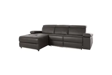 Hörnsoffa 3-sits Rayland Brun, PU, Vänster Elektrisk Fåtölj