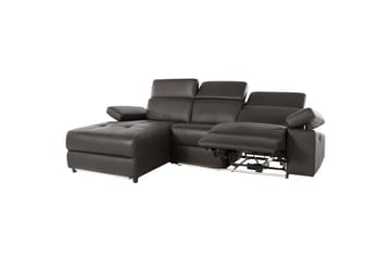 Hörnsoffa 3-sits Rayland Brun, PU, Vänster Manuell Fåtölj - Brun, PU, Vänster Manuell Fåtölj - Möbler - Soffa - Skinnsoffor