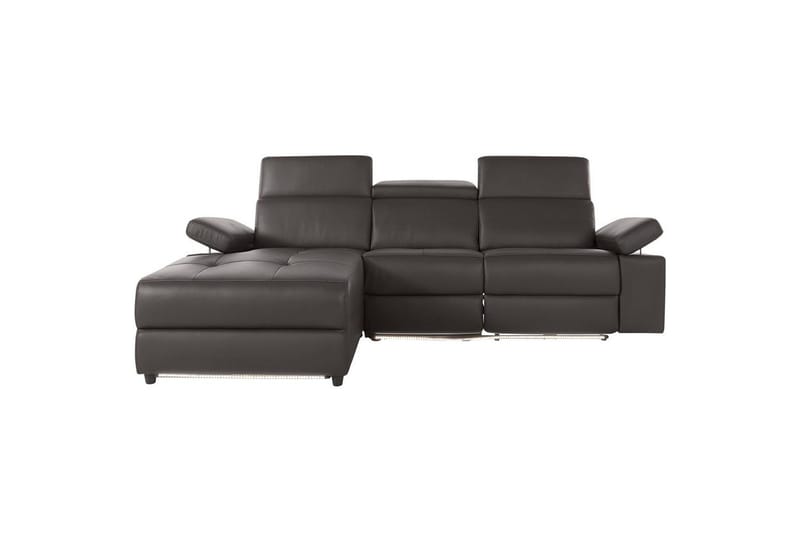 Hörnsoffa 3-sits Rayland Brun, PU, Vänster Manuell Fåtölj - Brun, PU, Vänster Manuell Fåtölj - Möbler - Soffa - Skinnsoffor