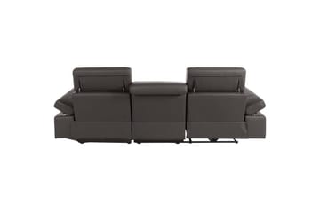 Hörnsoffa 3-sits Rayland Brun, PU, Höger manuell vilstol - Brun, PU, Höger manuell vilstol - Möbler - Soffa - Skinnsoffor