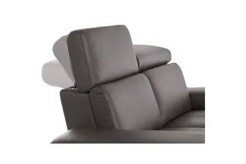 Hörnsoffa 3-sits Rayland Brun, PU, Höger elektrisk vilstol - Brun, PU, Höger elektrisk vilstol - Möbler - Soffa - Skinnsoffor